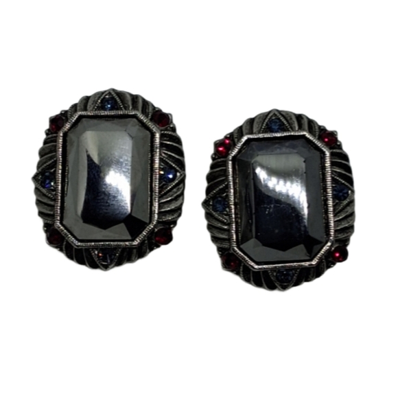 Vintage 1928 Collection Marcasite Statement Earrings – Art Deco Revival - Picture 3 of 5